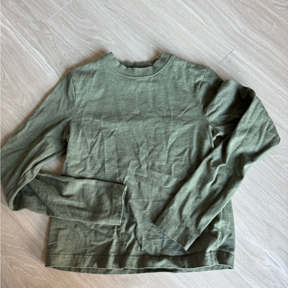 COS Olive Green Crew Neck Top